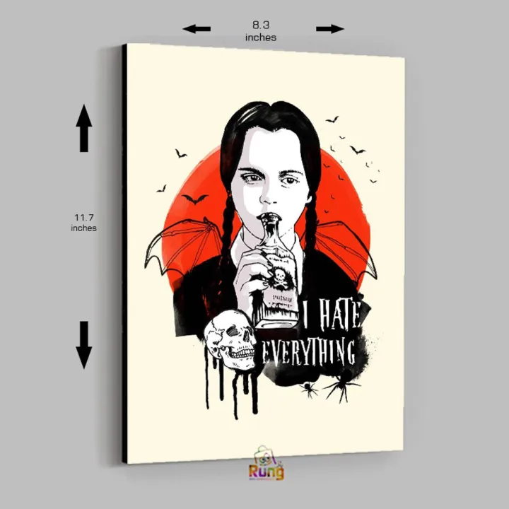 Wednesday Frame Wednesday The Addams Family Art Wall Hang Photo Frame | Daraz.pk