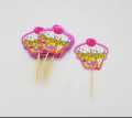 PINK GIRL CUPCAKE TOPPERS ( PACK OF 10 CUPCAKE TOPPERS ). 