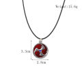 [ New ] Anime Naruto Xiao Organization Hongyun Checkmark Flag Mukakashi III Magatama Sharingan Necklace Keychain. 