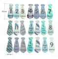 Tie Baby Boy Monthly Milestone Stickers Belly Stickers 12 Months and 12 Bonus Milestones Stickers. 