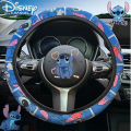 Disney Stitch 15in Steering Wheel Cover Cute Cartoon Character Universal Car Accessories for Steering Wheel Protector Automobile. 