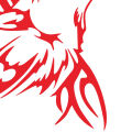 Decorative Sticker Stylish Pattern Howling Wolf Car Decal. 