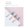 6 Piece 0.5Mm Black Ballpoint Pens with Soft Grip, Silver Clip, and Writing Black Ink. 