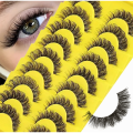 20 pairs Fluffy Wispy Curly Natural Volume Thick Faux Mink Lashes - Enhance Your Eye Look with Long Lasting False Eyelashes. 