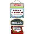 Class Room Name Title Plates Class Room Office Staffroom Washroom 5x2 - Board and Chart Graphics Flex sheet Panaflex for Decoration of Class Room of School and College with customise Your School and Teacher Name. 