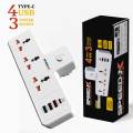 New 304PUC Speed-X Premium Portable Power Strip 3socket+3usb+1TYPE-C Port. 