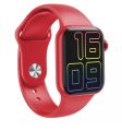 Original HW12 Smart Watch 40mm Full Screen With Rotating Key Heart Rate Monitor Fitness Tracker BT Make Calls (Red). 