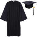 Convocation Gown - Graduation gown, Cap, Tassel Set for Bachelor and Master Graduation - Adult - Teacher Gown - Lawyer Gown General Size for Adult. 
