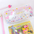 Pack of 2 Cute Unicorn and Flamingo Glitter Liquid Pencil Case High Capacity Pencil Bag Transparent Glitter Pencil case For Girls Pen Box School Supplies| Cute stationary items for girls. 