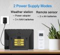 Kalawen (PT201B/QZ201) Wireless Weather Station, Digital Color Weather Station with Outdoor Sensor, Digital Alarm Clock, Calendar,Temperature, Humidity Monitor, Weather Forecast for Home Bedroom Garden,. 