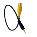 rca to 3.5mm-1 * 2.5mm male to RCA female cable-Black. 