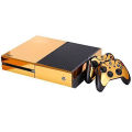 FLYEER Gold Glossy Skin Sticker For Xbox ONE Console Controller + Kinect Decal Vinyl. 