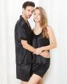 Valerie couple Night Dress Black Honey Moon Couple S/S Pajama Sets ( Different sizes available ). 