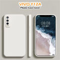 Original For VIVO Y12A Silicone Full Cover Case Classic Solid Color Phone Case Cover. 