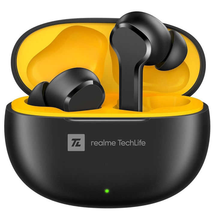 realme TechLife Buds T100 Bluetooth Truly Wireless in Ear Earbuds with mic, AI ENC for Calls, with Fast Charging and Low Latency Gaming Mode Black
