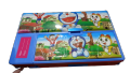 Large 6 Button Pencil Box Length 10 inch Width 6 inch School Box Character Double Sided Plastic Pencil Box Pack of 01 Pcs. 