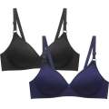 Best Purchasing Plain Foam Padded Bras adjustable Straps Non Wired Think Soft Plain Foam Bra Soft Push up Bra for B and C D Cups in Random Styles and Colors Black Pink Skin Red Blue and Beige All Size From 34 To 50 Are Available Comfort all day For Girls. 