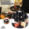 Rotating Spice Rack 6 Bottles Seasoning Box Set. 