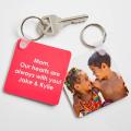 Customized Keychain with One Side Your Text And One Side Your Pic Print custom Keyring / Key chain with Personalized Custom Photo. 