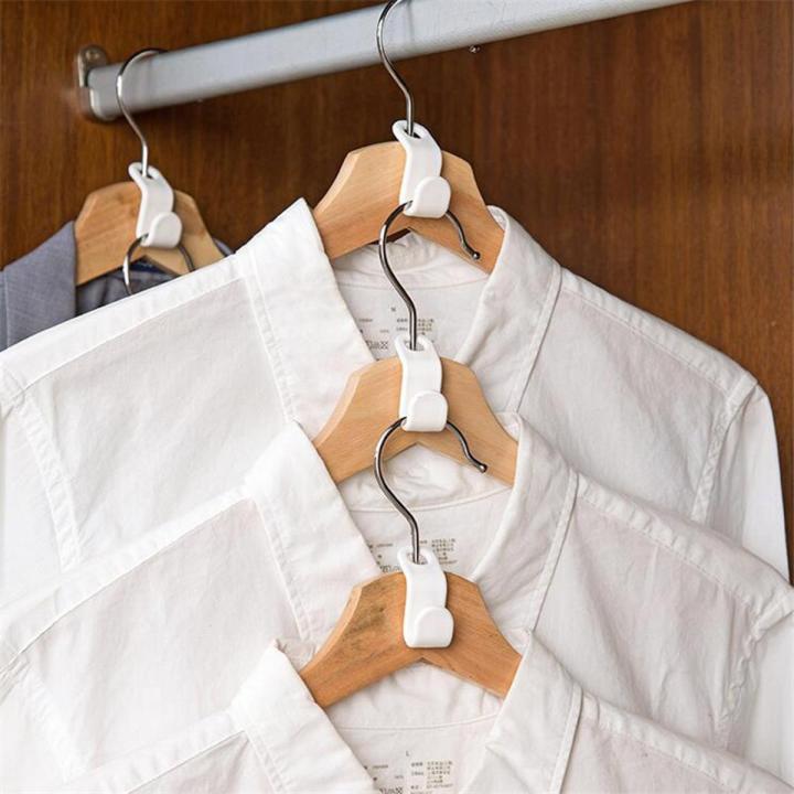 6/12/2450 Pcs Mini Clothes Hanger Connector Hooks Cascading Plastic Wardrobe Organizer Holder Space Saving Closet Connector Rack