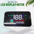 Electric Bike Speedometer Dashboard Instrument ODO Monitor 48V 60V 72V Universal Meter. 
