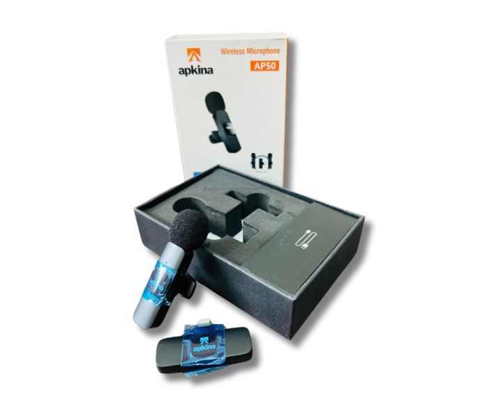 Apkina%20AP50%20Wireless%20Microphone%20for%20clear%20audio%20transmission.%20Single%20Wireless%20Mic%20For%20Vloggers,%20Content%20Creators,%20Tiktokers,%20Youtubers,%20Podcast.%20-%20Image%204