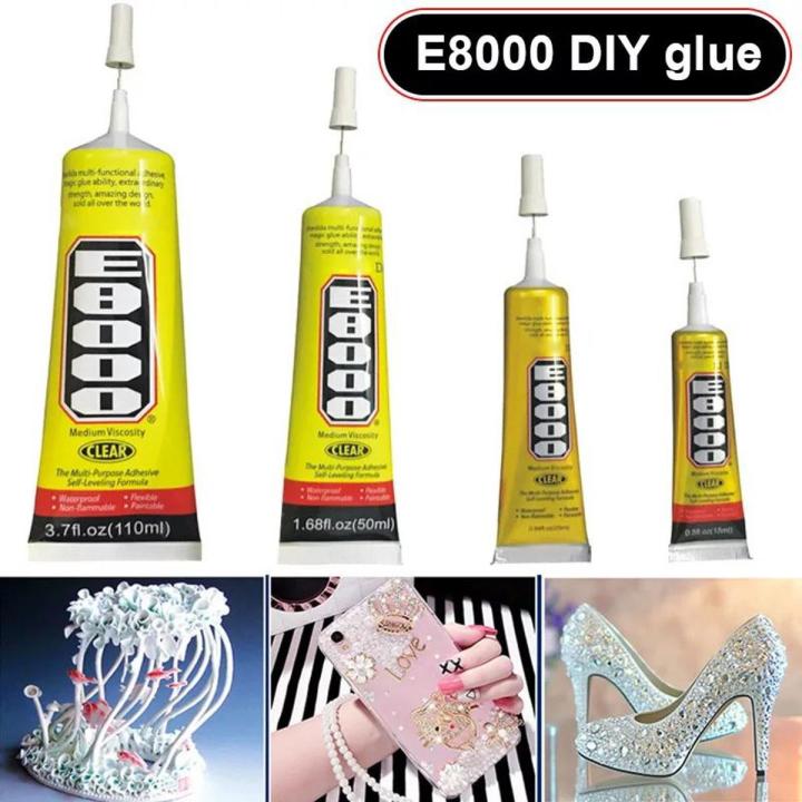 50ml E8000 Strong Liquid Glue Clothes Fabric Clear Leather Adhesive Jewelry Stationery Phone Screen Instant Earphone