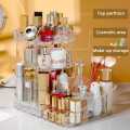 360° Rotating Makeup Organizer Stand with Cosmetic Holder Tray | Acrylic. 