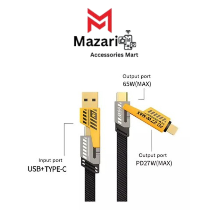 Tech%20Dazzle%204%20in%201%20Fast%20Charging%20Cable%2065W%20%E2%80%93%20USB%20C%20&%20A%20to%20Lightning,%20Type-C%20%E2%80%93%204FT%20PD%2027W%20Data%20Cable%20for%20All%20iPhone%20Series,%20Samsung,%20Xiaomi,%20Laptop%20%E2%80%93%20Multi%20Charger%20Wire%20%E2%80%93%20Super%20Fast%20Charging%20-%20Image%202