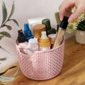 Hollow Portable Storage Basket Home Desktop Storage Box Sundry Receive Woven Hand-Held Storage Basket Cosmetic Storage Cases. 