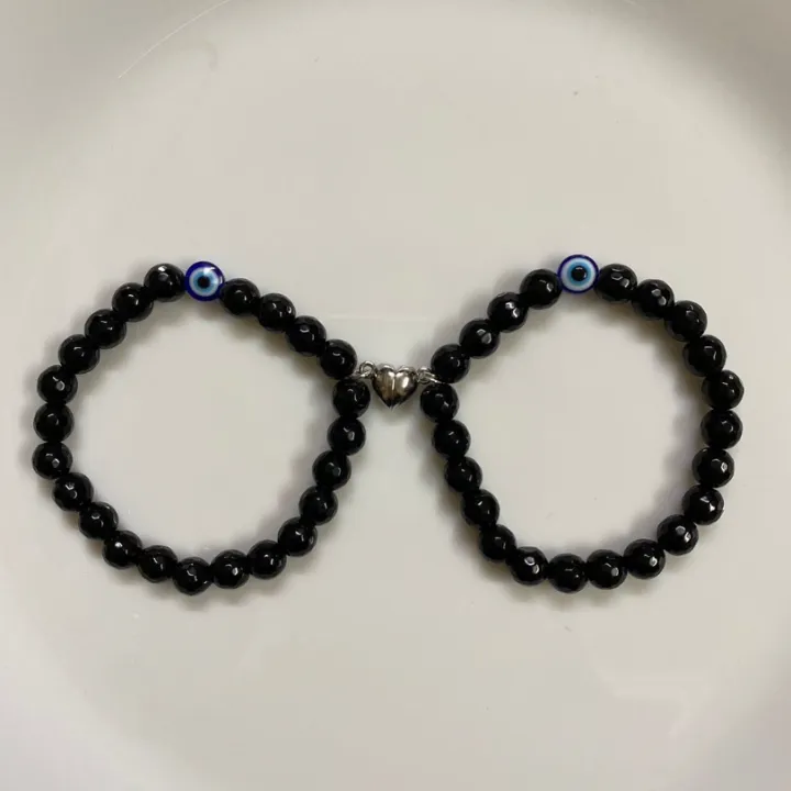 2%20pcs%20Couple%20Bracelet-%20with%20metal%20heart%20connect%20-%208mm%20size%20beads-%20for%20boys%20&%20girls%20both-%20best%20for%20couples%20at%20long%20distance-%20blue/%20evil%20eye/%20white/%20pink%20-%20Image%203
