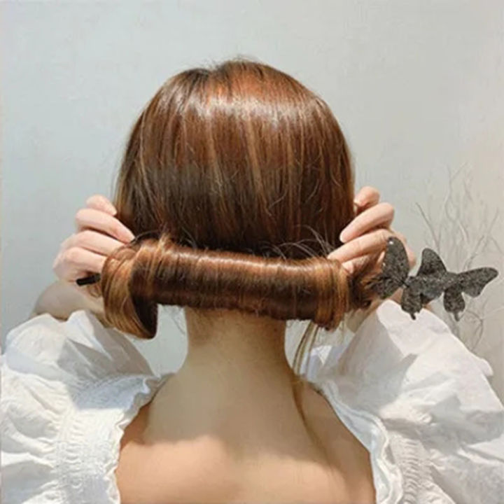 Butterfly Flower Bun Maker Hair Curler, Korean Style, Lazy Styling Accessory