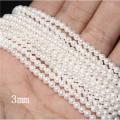 3mm,4mm,6mm,8mm and 10mm Off White Imitation Pearl Beads Round Freshwater Natural Shell Pearl Loose Bead For Jewellery Making DIY Bracelet Necklace. 