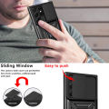Huawei Nova 7i P40 Lite Armor Ring Slide Kickstand Cover with Push Pull Window Camera Protection. 