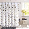 plastic curtains for bathroom Waterproof Shower Curtain With 12 Rings For Bathroom Toilet- Multi Color. 