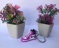 4Pcs Air Jordan Shoes Sneakers Keychain (PACK of 4) - (Black/Purple/Pink/Green) PVC Keychains- AirKick Mini Keychain: Sneaker - Inspired Style for Your Everyday Keys (PACK of 04). 