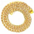 【happy one】Full Diamond Chain Necklace For Male Female. 