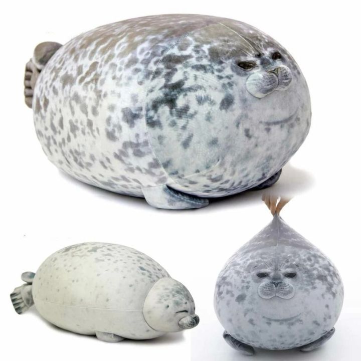 Animal-fat-seal Stuffed Watona Seal Angry Blob Chubby 3d Novelty Sleeping Pillow Plush Stuffed Doll Kids Girls Birthday Gifts