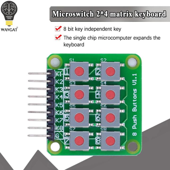 2x4 Keypad 4x2 Keypad 8 Push Buttons V1.00 Key Board Matrix Keyboard ...