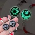 Luminous Sun Moon Weaving Bracelet Couple Adjustable Bracelet Jewelry Birthday Gift. 
