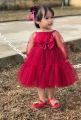 Red Net Frock for baby girl/ Net Frock for kids girls. 
