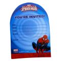 Spiderman Invitation Cards - 4 Inch By 3 Inch - Invitation Cards - Spiderman Theme - Blue - Boys - Pack Of 8. 