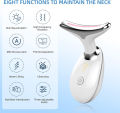 Professional Face & Neck Massager with LED Light Therapy – Vibration Anti-Wrinkle Device for Skin Tightening & Double Chin Reduction. 