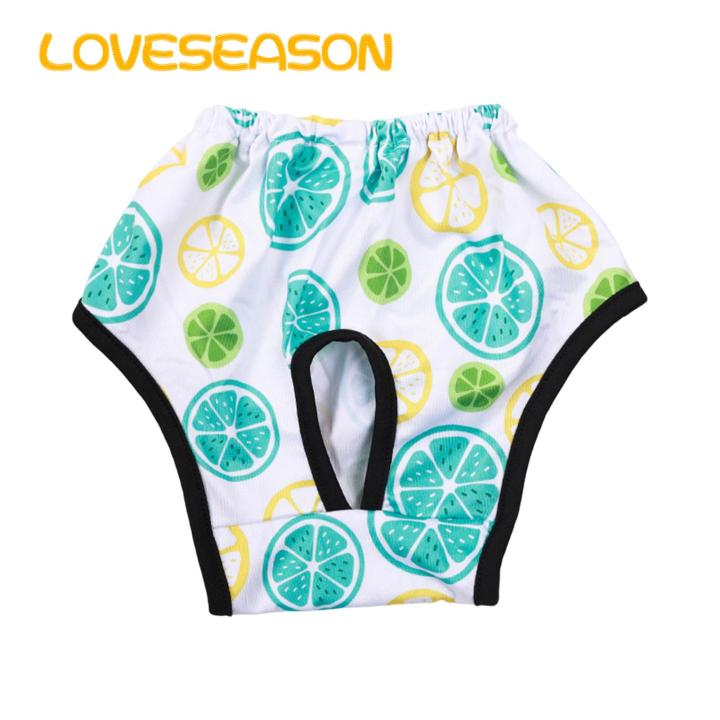 Dog Period Panties Breathable Reusable Dog Menstrual Pants with Cute Prints for Cats Dogs Hygiene Pet Diapers for Dog Diaper with Absorbent Pads