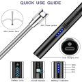 Top German Quality Electric Windproof Arc Lighter with LED Flashlight, USB Rechargeable Candle Lighter BBQ Lighter with Safety Lock, [Flameless & Windproof] 360° Flexible Long Neck Arc Plasma Lighter for Cooking , Stove, Camping ,Candles ,kitchen Grill. 
