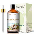Phatoil 100ml Coconut Vanilla Fragrance Oils Dragons Blood Peach Sweat Orange Essential Oils for Humidifiers Candles Soap making. 