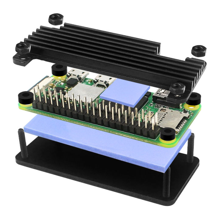 Raspberry Pi Zero 2 W Case Aluminum Alloy Shell + Pin Header Passive ...