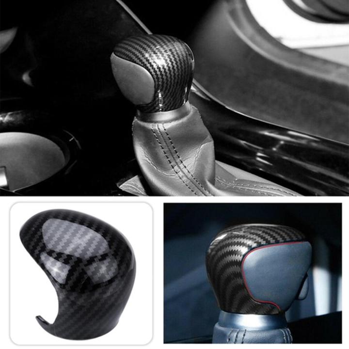 FS-for Toyota CHR C-HR 16-19 Carbon Fiber Shift Knobs Shift Lever Gear Shift Decorate Cover Trim