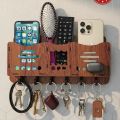 Wall-Mounted Wooden Organizer for Keys, Phone, and Other Essentials - Modern Home Decor Accessory. 