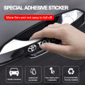 4Pcs (White) Toyota Car door Handles Stickers, Car Styling Accessories, Vinyl Decal Stickers for Car, Car Modification Decals, Car Decoration Sticker. 